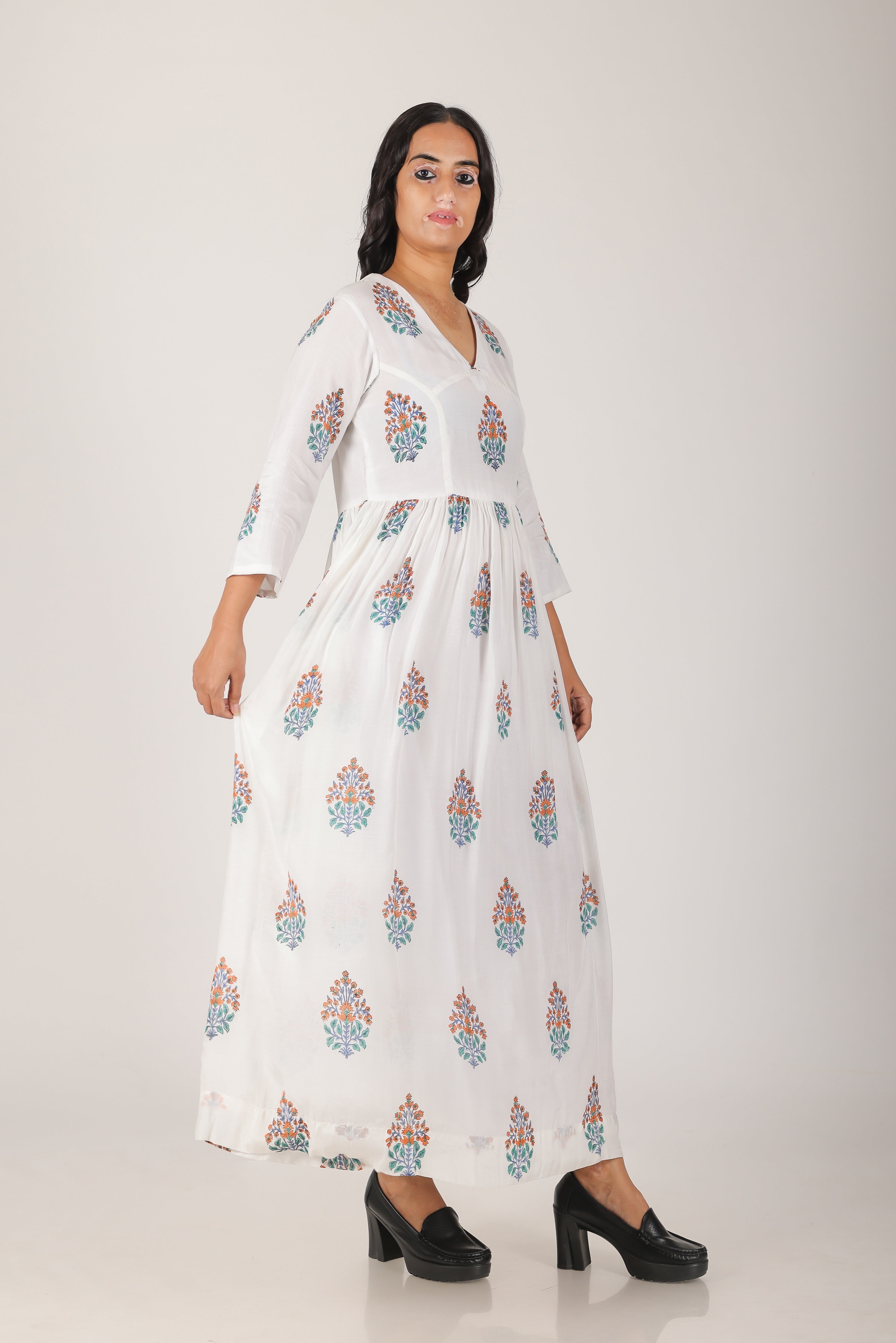 White Mughal wall dress