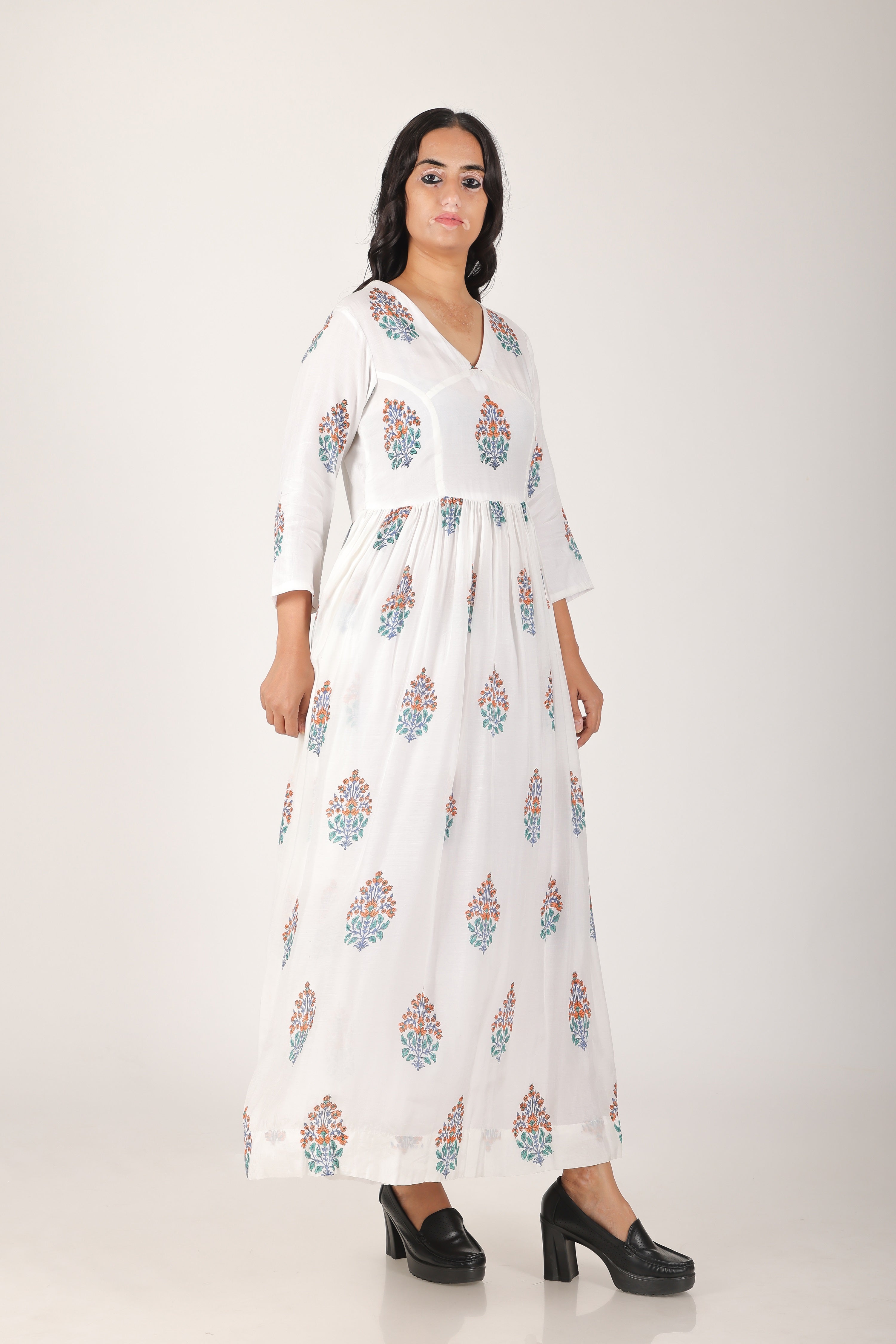 White Mughal wall dress