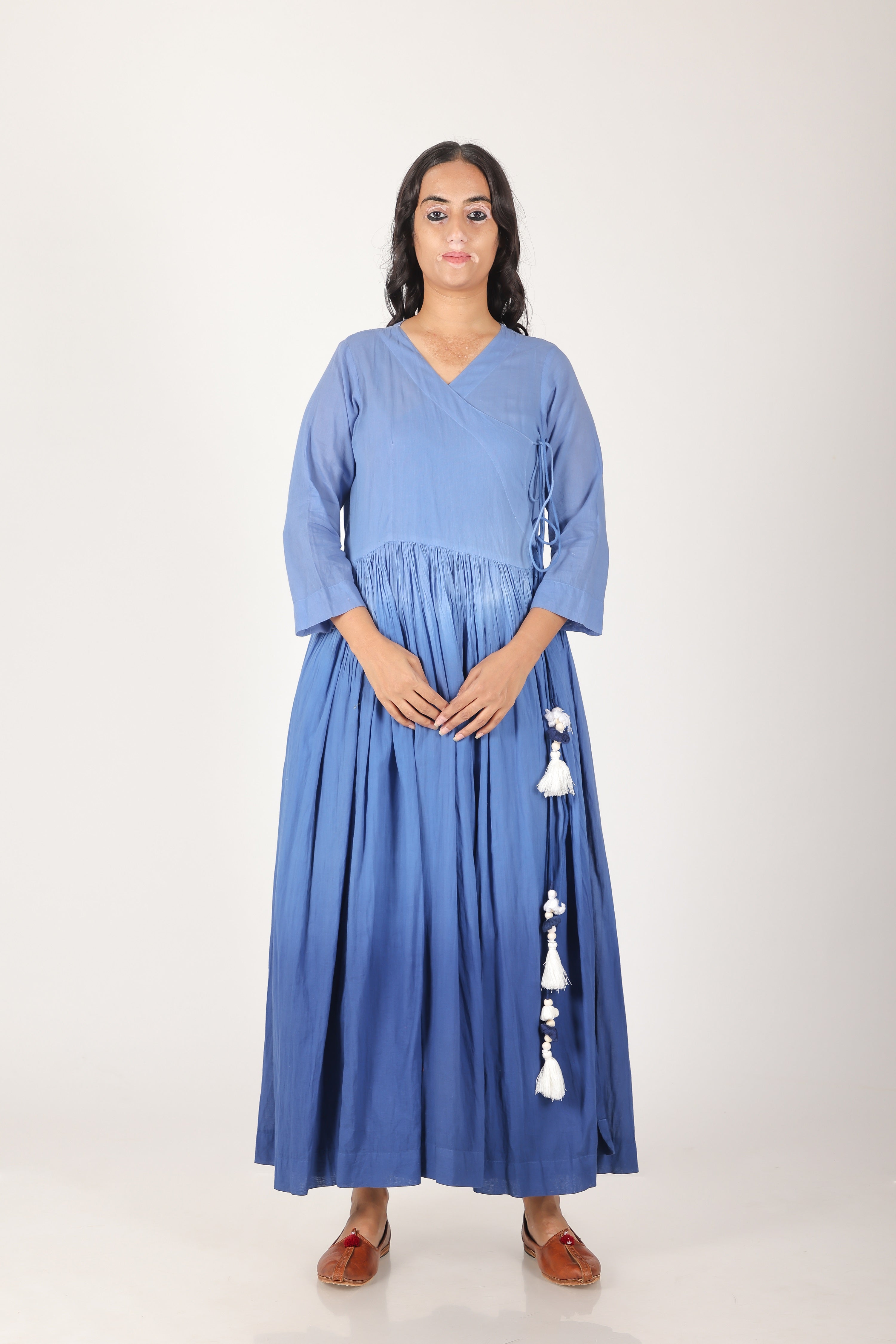 Neela ombare cotton Angrakha dress