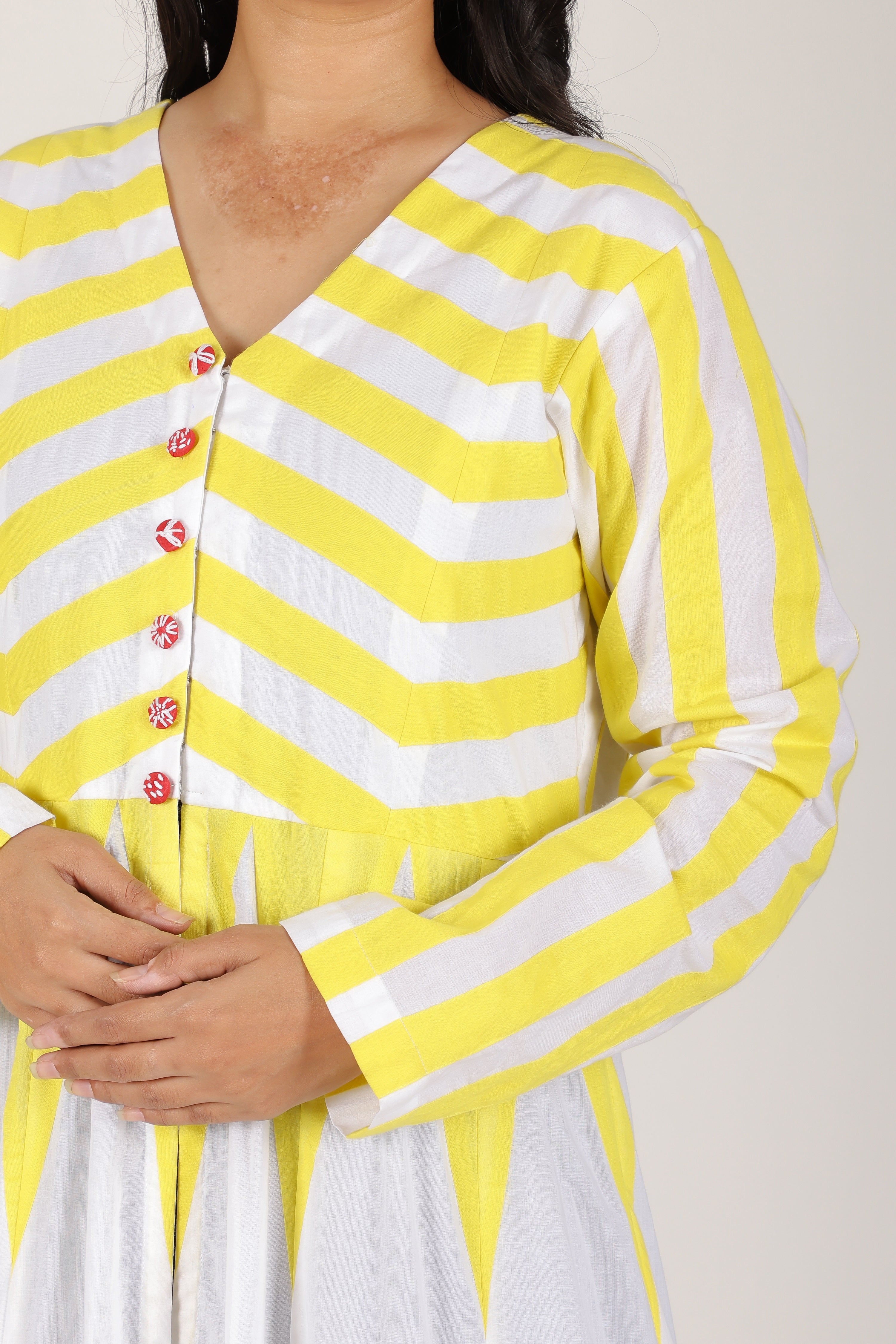 YELLOW PATTI LONG SHRUG