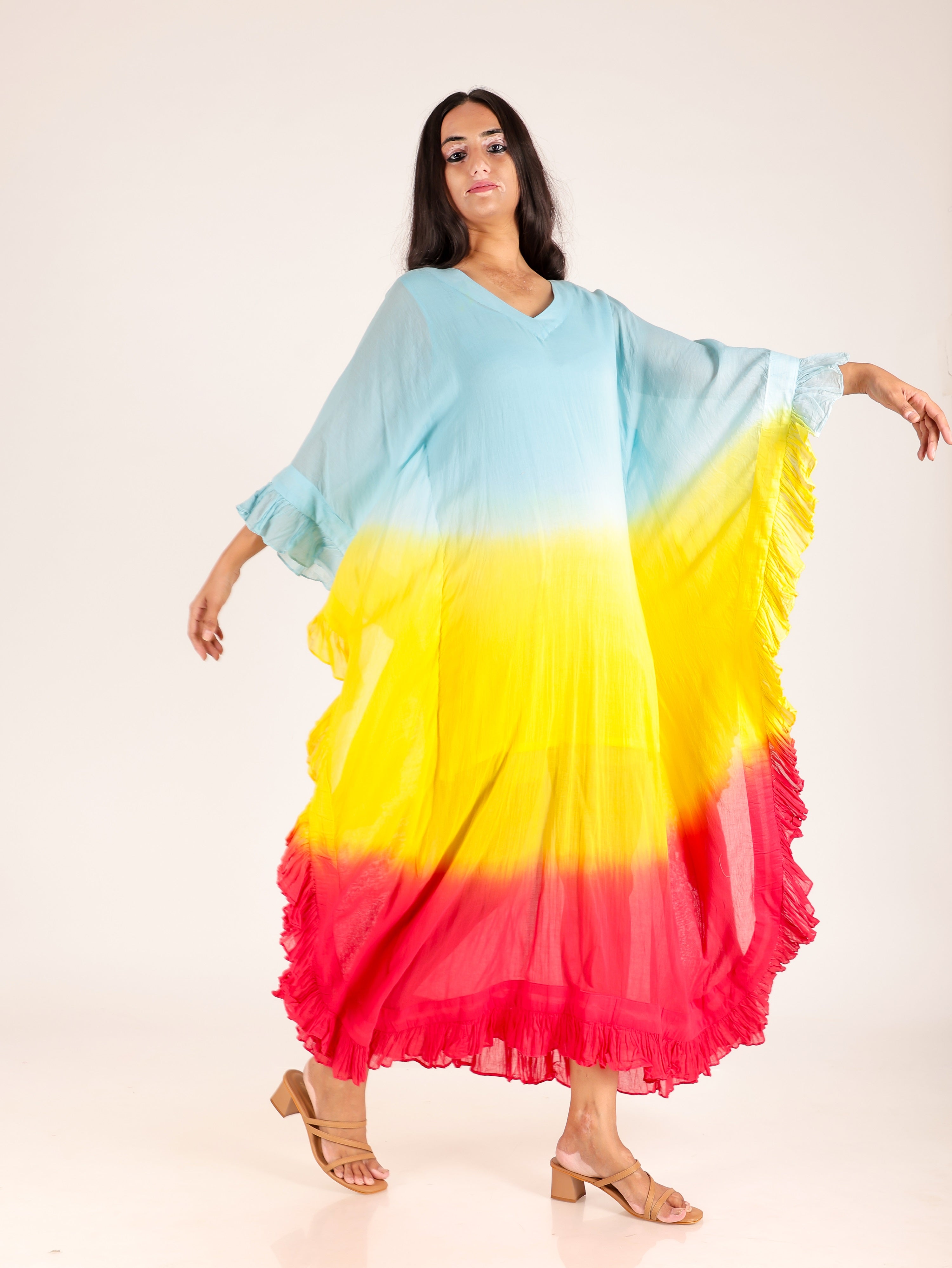 COTTON FRILL SUNSHINE KAFTAN