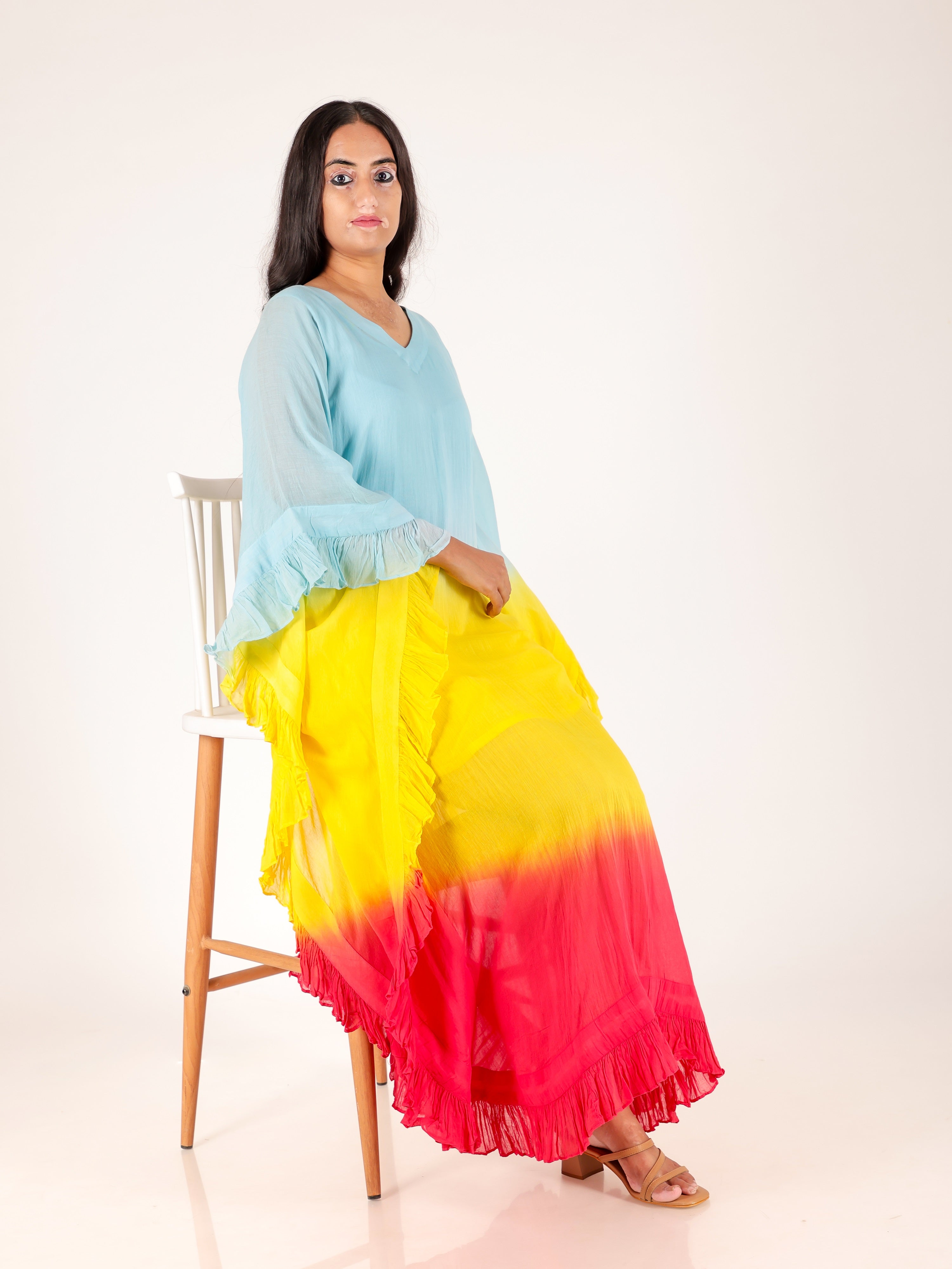 COTTON FRILL SUNSHINE KAFTAN