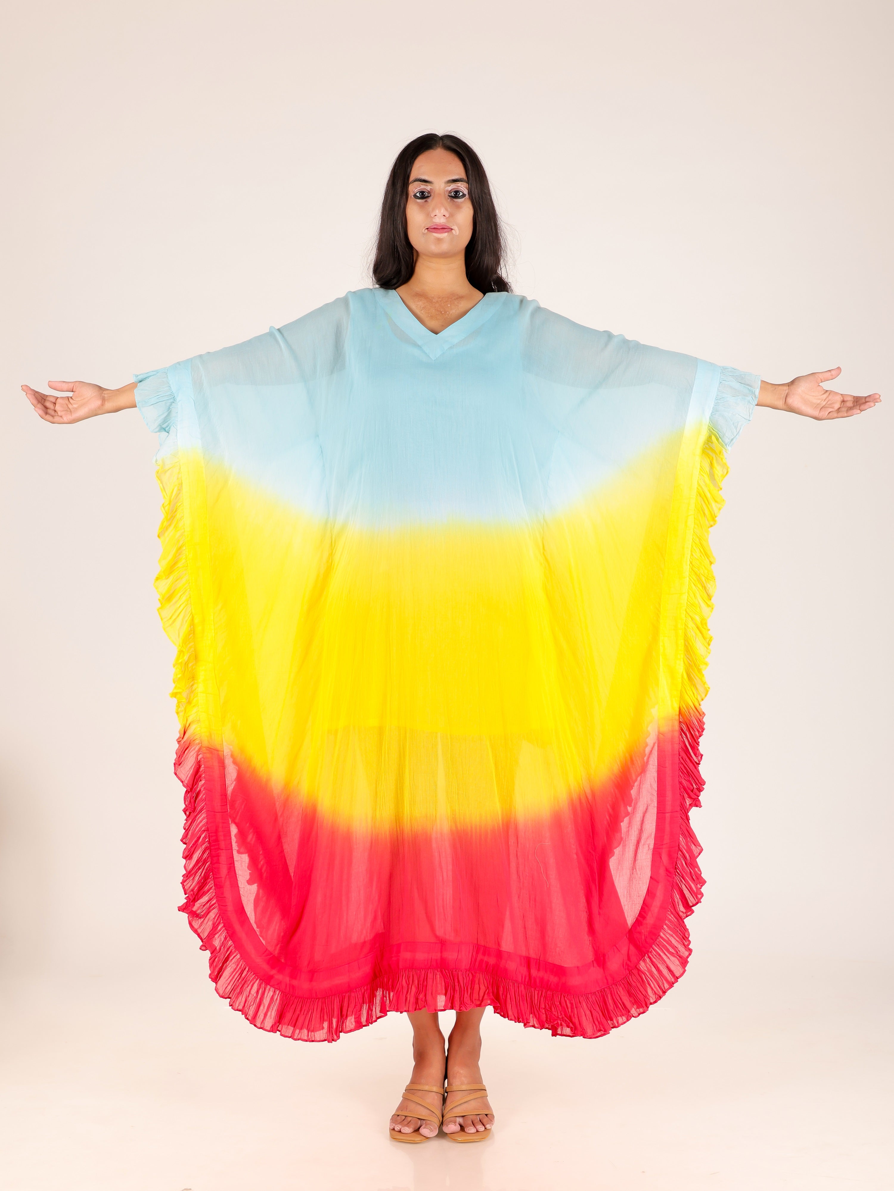 COTTON FRILL SUNSHINE KAFTAN